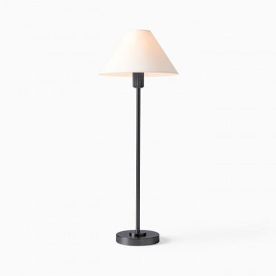 Diora tafellampen - linnen kap, moderne lineaire stijl, verfijnd accent HL1474 — € 317,00