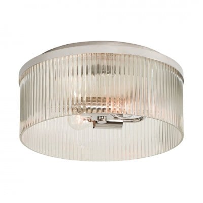 Bravira plafondlamp - geribbeld en gebold glas, metalen lamp HL1589 — € 213,00 (was € 230,00) -€ 17,00