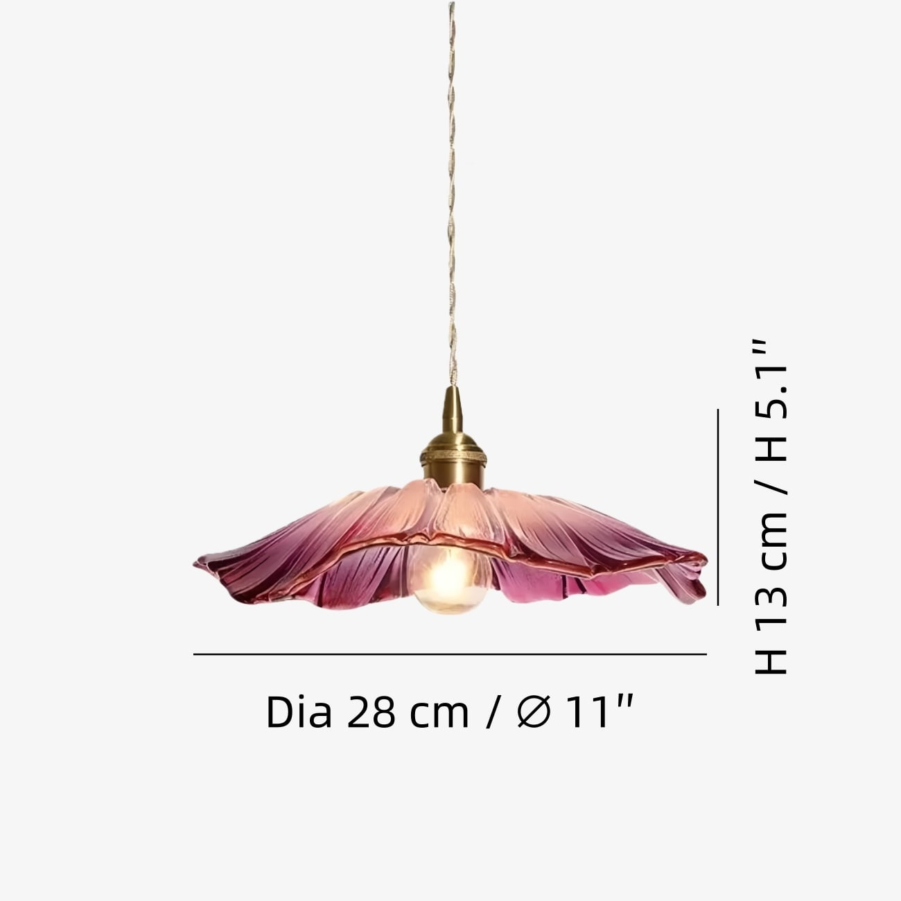 Diameter 28 cm × H 13 cm / ∅ 11″ × H 5,1″