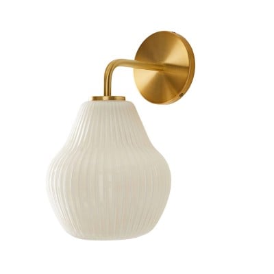Rivrona geribbelde glazen wandlamp - elegante moderne verlichting voor hal en slaapkamer HL1570 — € 126,00