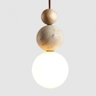 Elegante Glow Cream Stone hanglamp voor naast het bed HL3462 — € 259,00