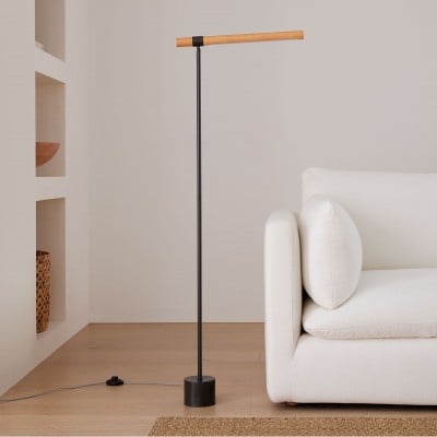 Moss energiezuinige lineaire houten LED-vloerlamp - verstelbaar en draaibaar ontwerp HL1445 — € 245,00