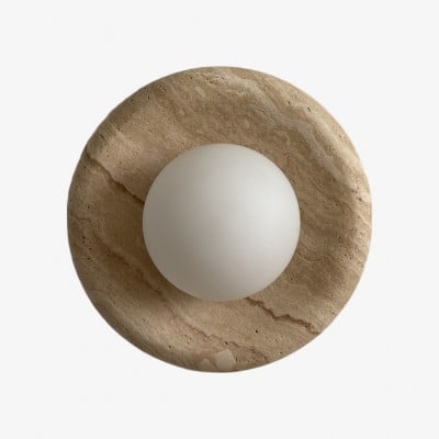 Oria Travertijnstenen Wandlamp – Minimalistische Sculpturale Wandlamp voor Woonkamer en Slaapkamer HL2551 — € 194,00