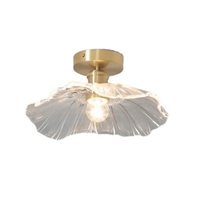 Vintage Glazen Plafondlamp met Lotus Bloem HL217 — € 89,00