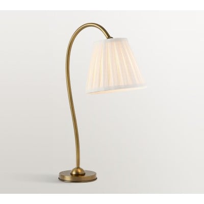 Luvora Messing Tafellamp - Gestructureerde Geplooide Kaplamp in Boerderijstijl HL1585 — € 153,00
