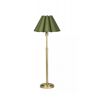 Moderne vintage tafellamp - Capirise lamp met geschulpte kap en metalen voet HL1381 — € 257,00