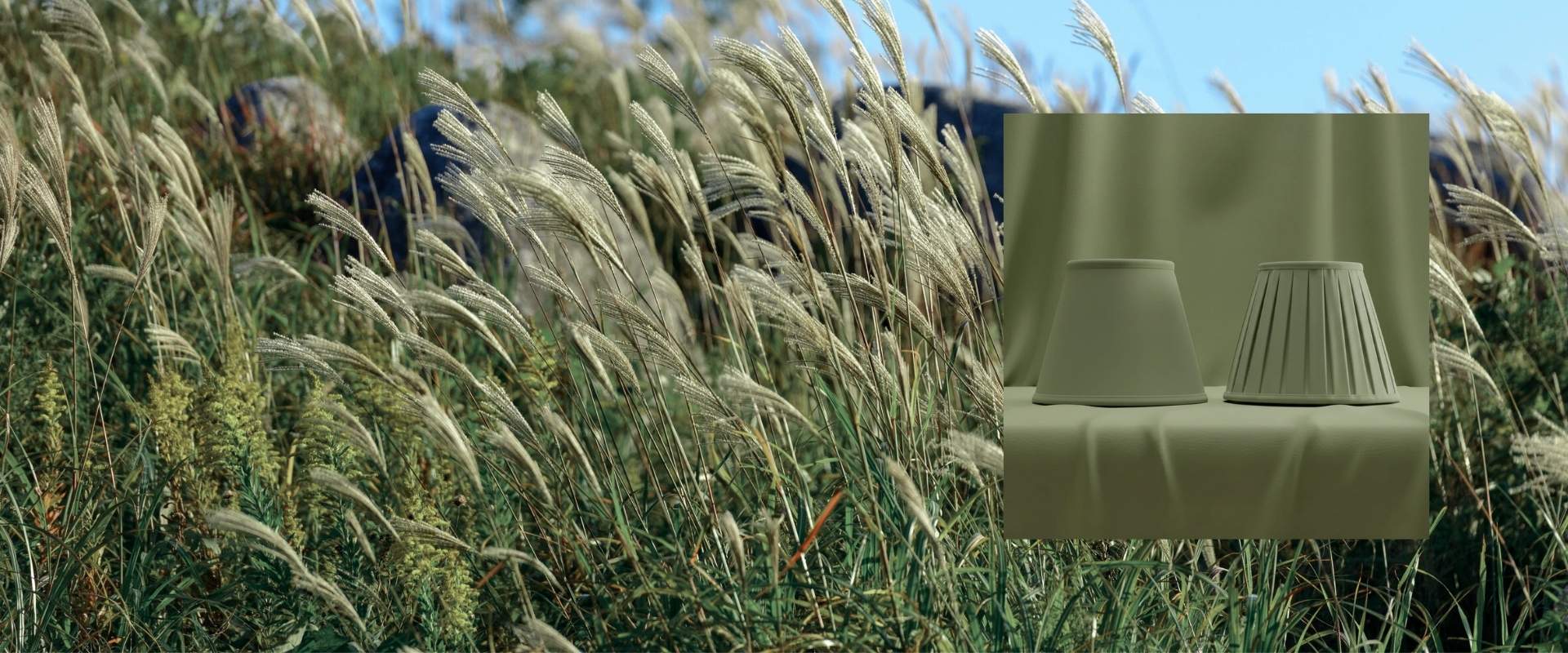 Frisse Groene Plant — Saliegroene lampenkap brengt botanische roest naar binnen en vult uw ruimte dagelijks met frisse, ontspannen natuurlijke energie.