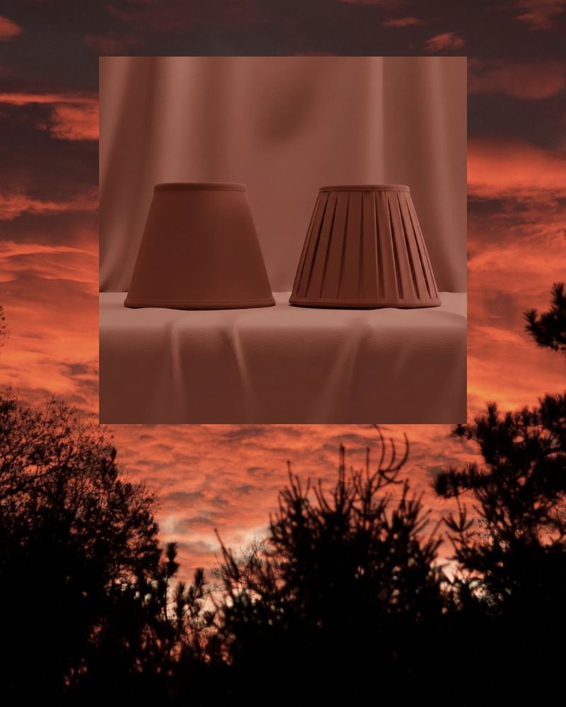 Warmte — Geïnspireerd door zonsondergangen vult deze rode lampenkap uw huis met een warme, zachte gloed en nodig uit tot ontspanning.