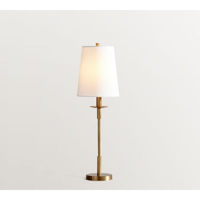 Rowan moderne tafellamp van ijzer - industriële landelijke linnen leeslamp HL1540 — € 189,00