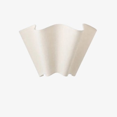 Oslan moderne wandlamp met stekker - wandlamp met gegolfde ivoorkleurige linnen kap HL1605 — € 125,00