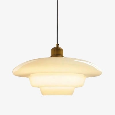 Art Deco Glazen Hanglamp - Elegante Sculpturale Hanglamp Voor Eetkamer en Keuken HL190 — € 108,00