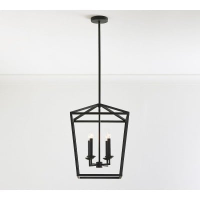 Rowan Bronzen en Messing Lantaarn Hanglamp - Stalen Hangende Plafondlamp HL1541 — € 306,00