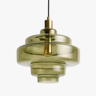 Vintage Hanglamp met Meerdere Lagen - Art Deco Glazen Hanglamp voor Keuken en Woonkamer HL1064 — € 120,00