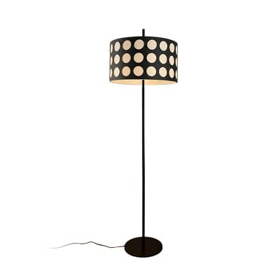 Moderne stoffen vloerlamp met stippenboog HL1119 — € 814,00