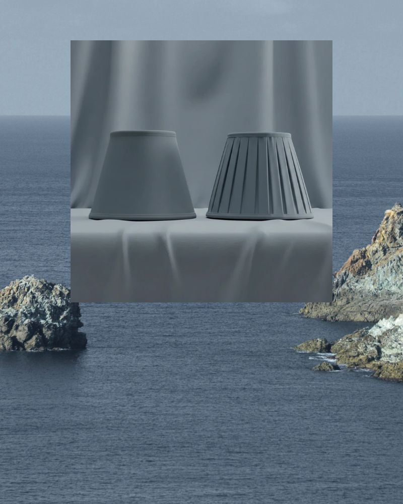 Kust Gloed — Stoffigblauwe lampenkap brengt kalme luchten en stille oceanen naar binnen en maakt van elke hoek een rustige oase.