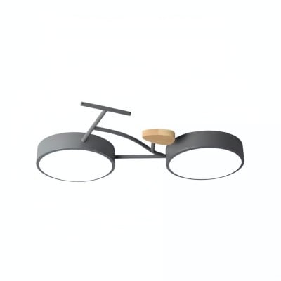 Nordic Wood Disc Plafondlamp - Fiets LED Lamp voor Kinderkamer HL1350 — € 112,00 (was € 230,00) -€ 118,00
