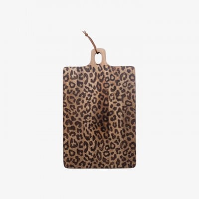 Lepwood Premium snijplank/serveerplank van sapelehout met luipaardprint voor tafeldecoratie en entertainment HL2509 — € 48,00
