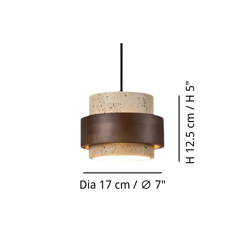 Średnica 17 cm x wys. 12,5 cm / ∅ 7″ x wys. 5″