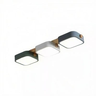 Houten blok plafondlamp - Nordic vierkante LED keukenverlichting HL1348 — € 149,00 (was € 215,00) -€ 66,00