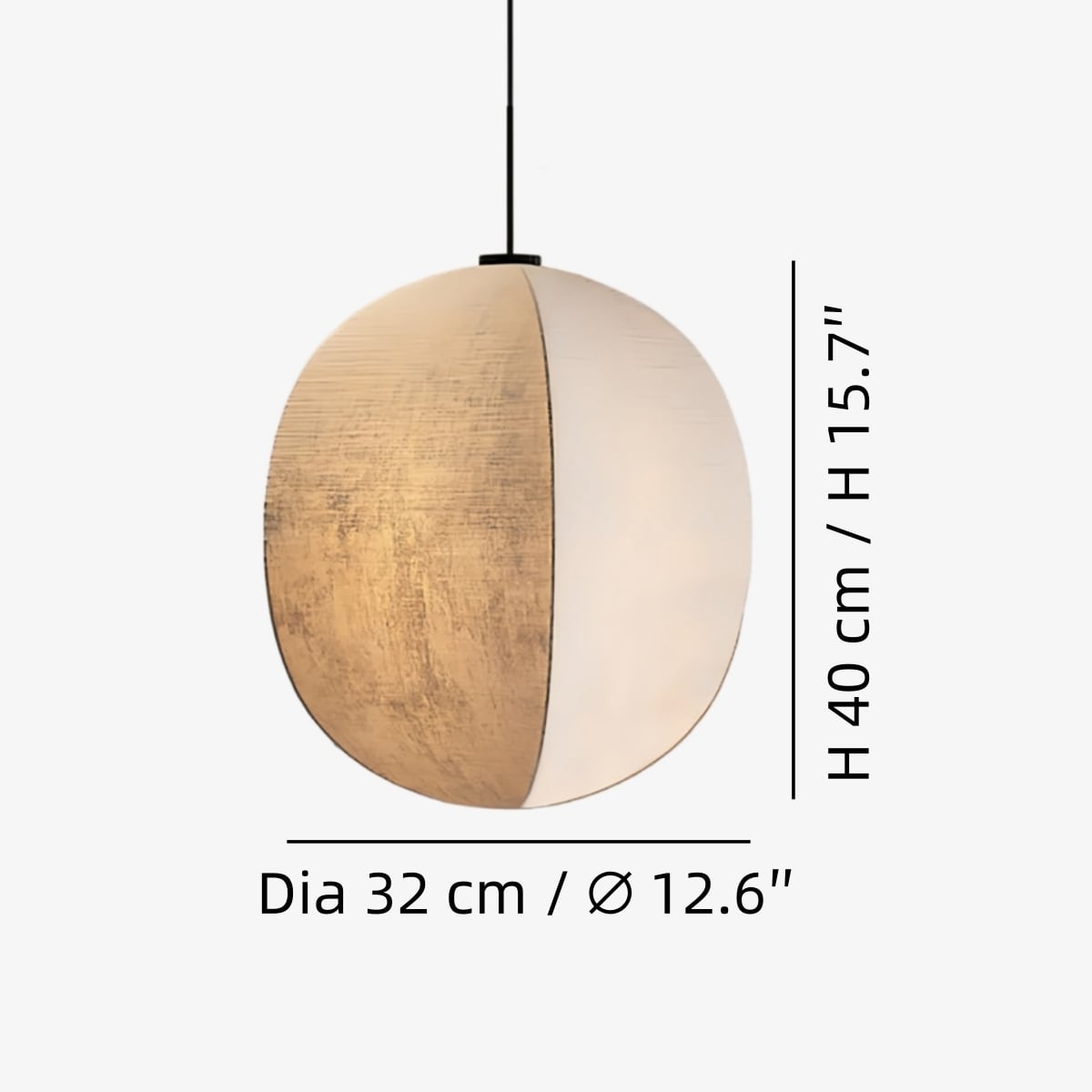 Dia 32 cm × H 40 cm / ∅ 12.6″ × H 15.7″