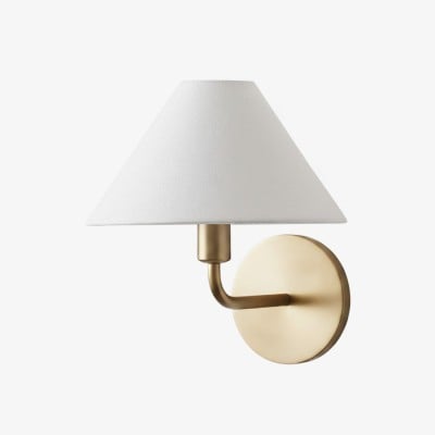 Diora Wandlamp - Moderne messing armatuur met elegante kap HL1506 — € 99,00