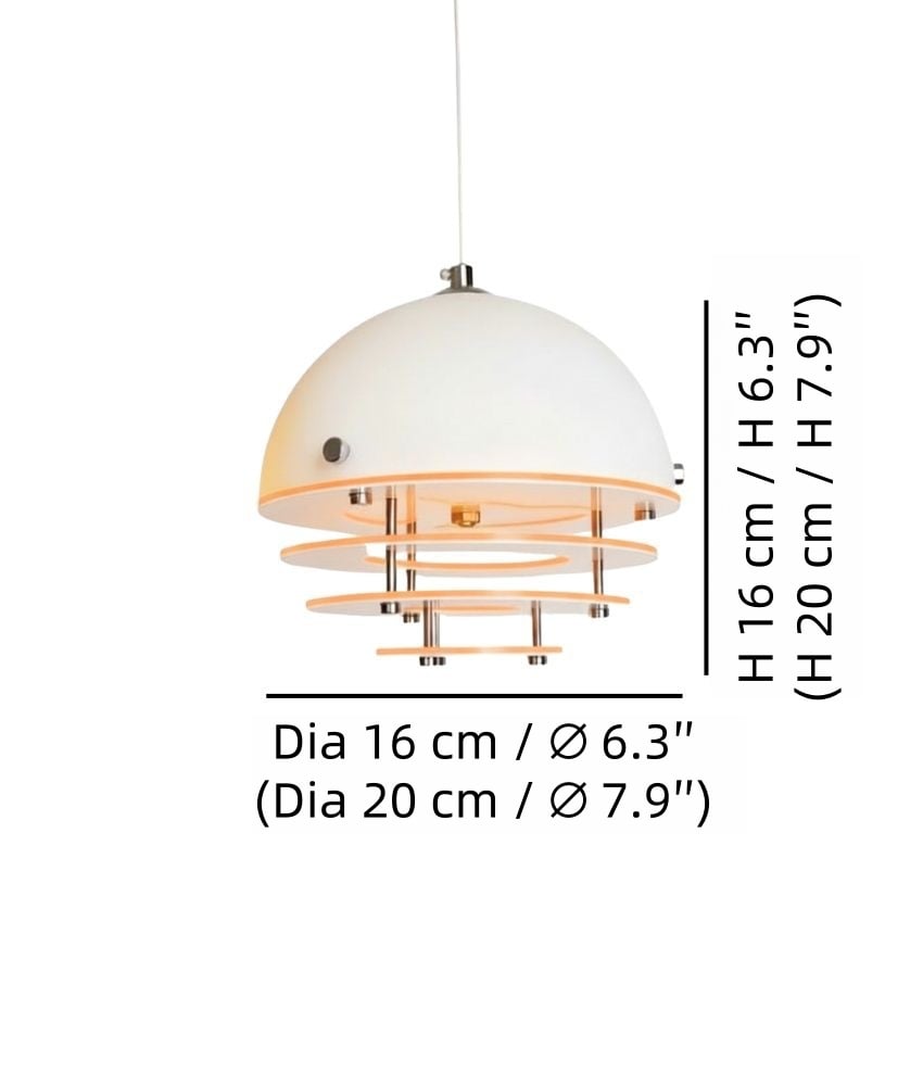 Dia 16 cm x H 16 cm / ∅ 6.3″ x H 6.3″ Dia 20 cm x H 20 cm / ∅ 7.9″ x H 7.9″