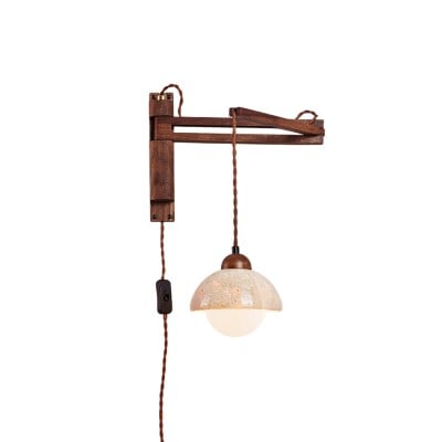 Tia Travertin Wandlamp met zwenkarm en stekker HL3238 — € 231,00