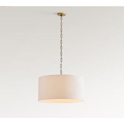 Dumora Iron Linen Drum Pendant - Vintage messing hanglamp HL1562 — € 264,00