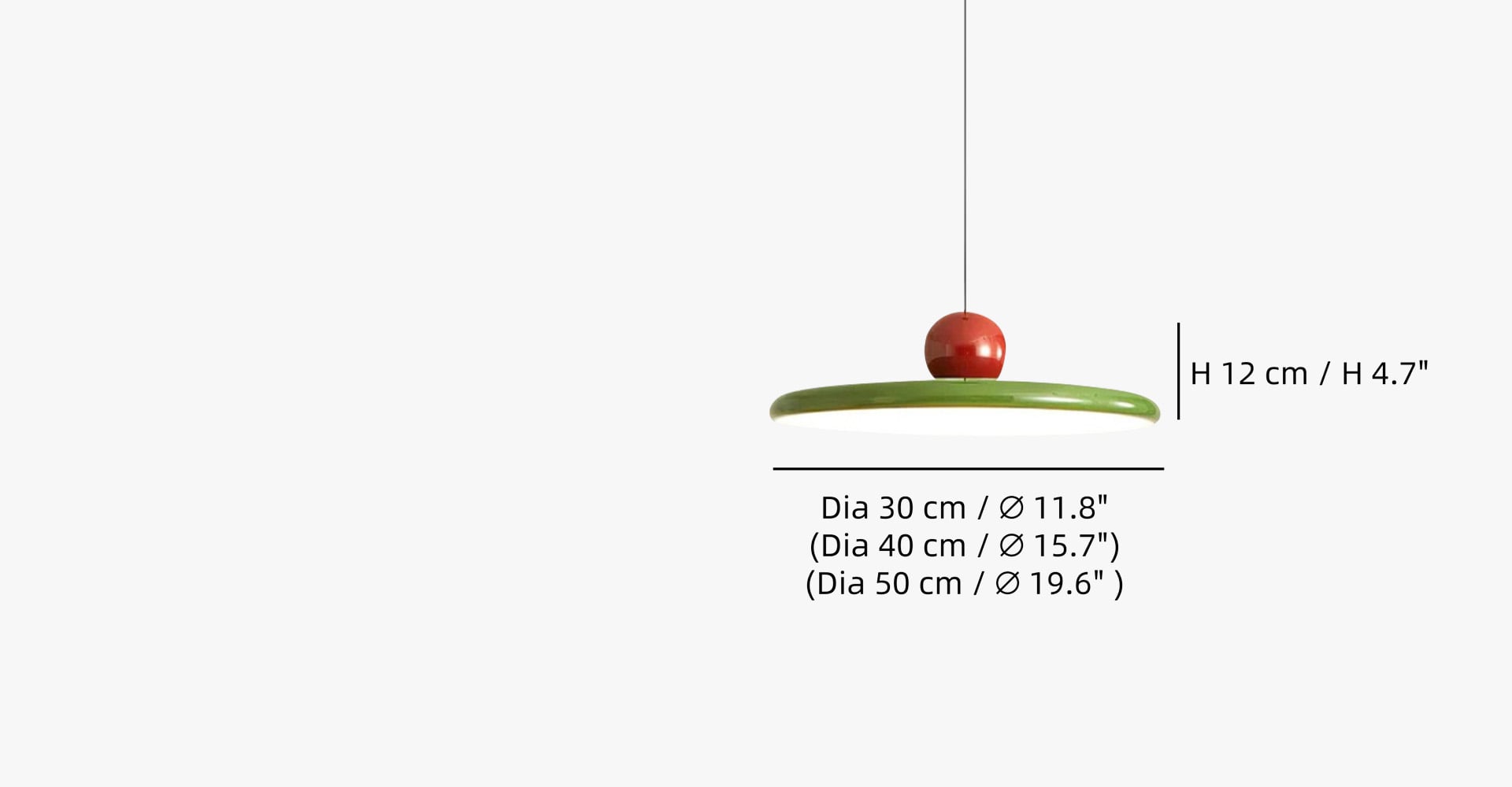 Productafmetingen — Dia 30 cm x H 12 cm / ∅ 11,8