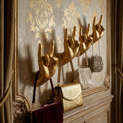 Kickra Rock On Wall Hands Gold Set - Decoratieve wandaccenten voor moderne interieurs HL2525 — € 69,00