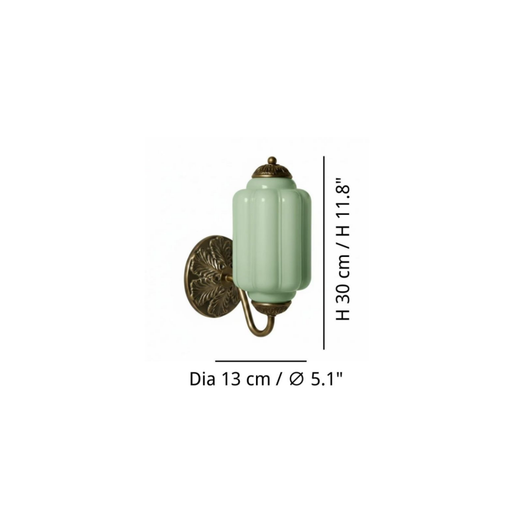 Productafmetingen — Dia 13 cm x H 30 cm / ∅ 5.1″ x H 11.8″