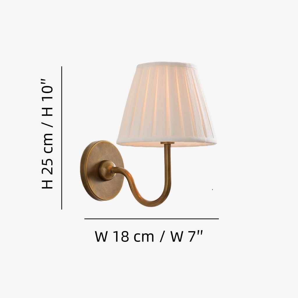 1-Licht: B 18 cm × H 25 cm / B 7″ × H 10″