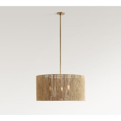 Dumora antieke messing trommel hanglamp - Boerderijstijl lamp voor woonkamer HL1531 — € 431,00