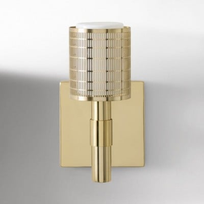 Galvia moderne geperforeerde metalen wandlamp - strakke wandlamp voor hal en badkamer HL1493 — € 138,00