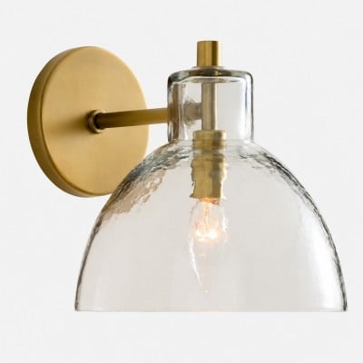 Glavira Gerecycled Glas Dubbele Wandlamp - Binnen Wandverlichting van Messing HL1558 — € 114,00