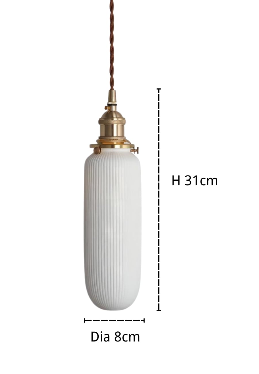 A : Dia 8 cm x H 31 cm / ∅ 3,1" x H 12,2"