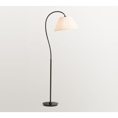 Luvora geplooide lampenkap vloerlamp - verstelbare linnen lamp in boerderijstijl HL1596 — € 469,00
