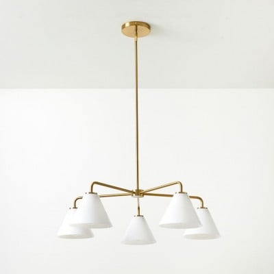 Conica Sculpturale 5-lichts kegelvormige kroonluchter - Moderne glazen verlichting voor thuis HL1561 — € 345,00