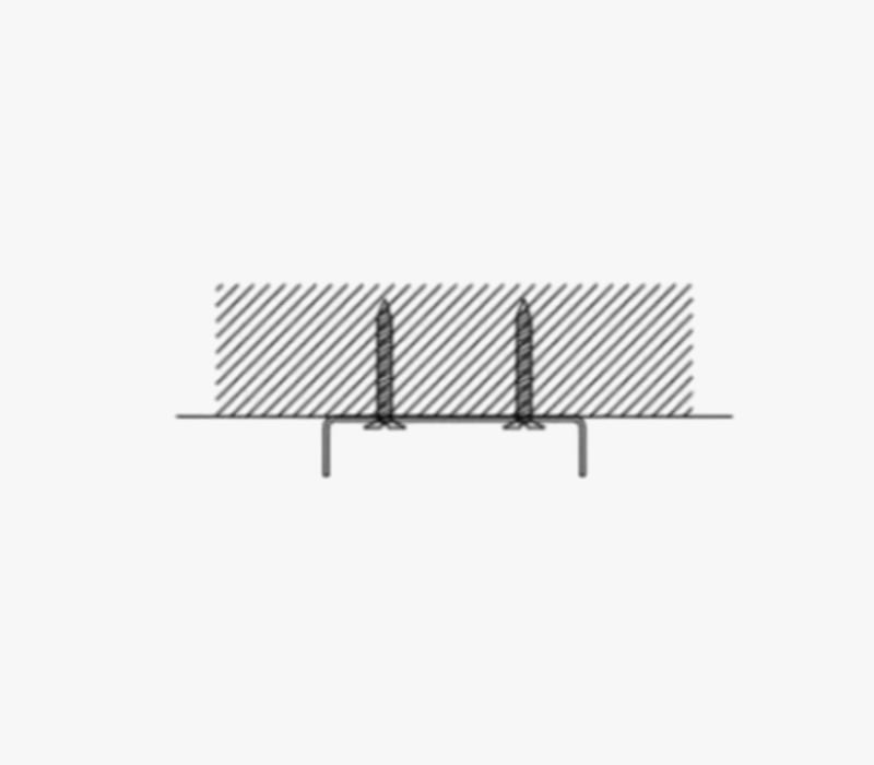 Stap 1: Bevestig de ophangplaat aan het plafond met schroeven (gebruik expansieschroeven voor een cementplafond)