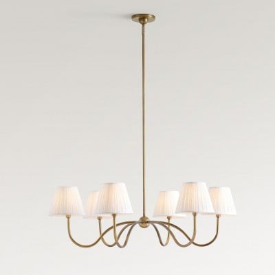 Luvora Moderne Meerkoppige Geplooide Kroonluchter - Stijlvolle Stoffen Plafondlamp HL1587 — € 689,00