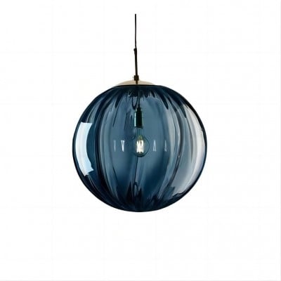 Glazen Bol Hanglamp Met Scandinavisch Waterpatroon HL260 — € 65,00