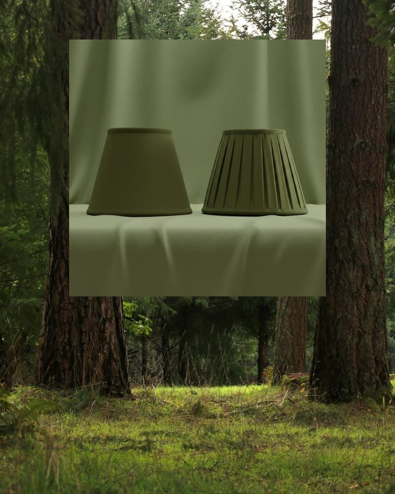 Retro’s Natuurumhelzing — Diep bosgroen ontmoet vintage charme. Deze groene lampenkap brengt rustige, natuurlijke grandeur in uw huis.