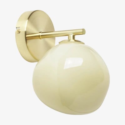 Orra Opaal glazen wandlamp - Elegante bolvormige en metalen wandlamp voor woonkamer en slaapkamer HL1993 — € 78,00