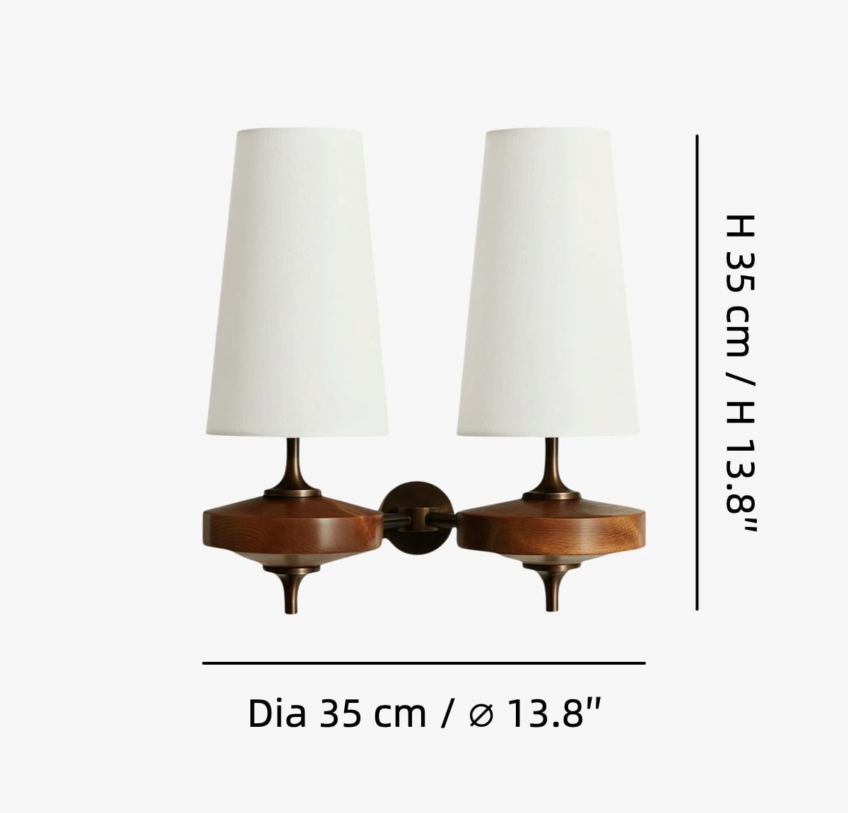 Dia 35 cm × H 35 cm / ∅ 13.8″ × H 13.8″