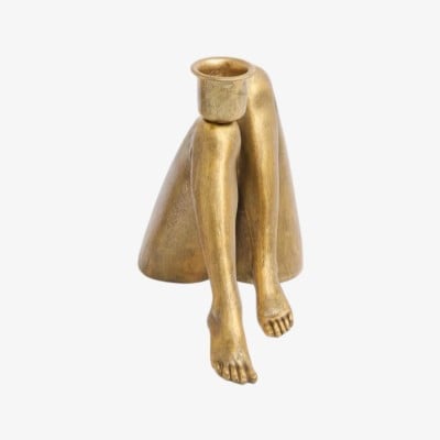 Kickra Kaarsenhouder Met Pootgeïnspireerde Basis - Artistieke Hars Houder Voor Eettafels HL2416 — € 35,00