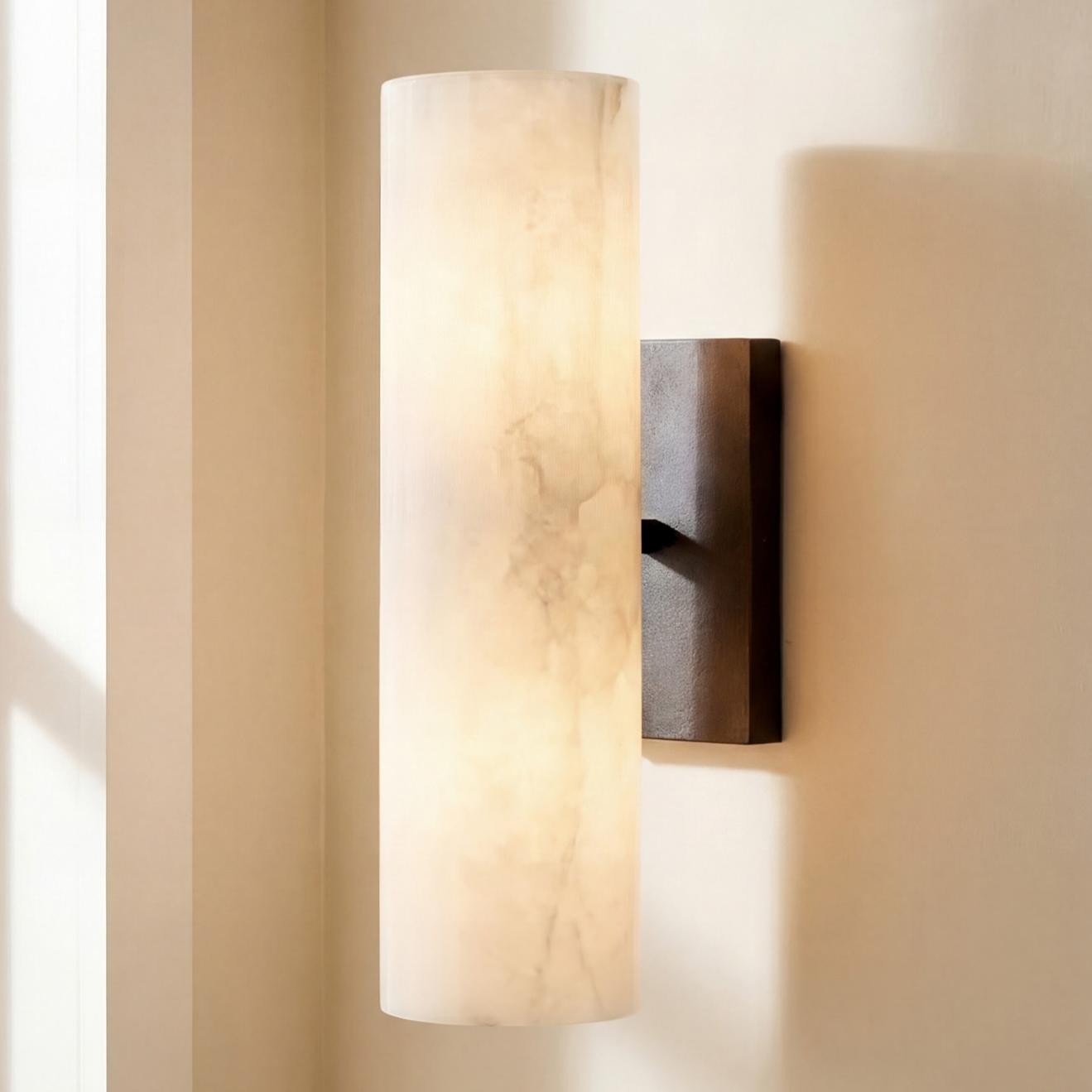 Yorix Modern Vertical Cylinder Tube Metal Finish Wall Light