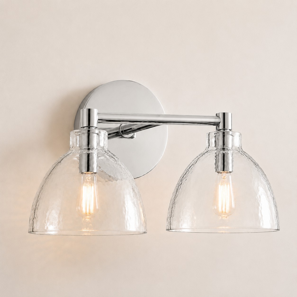 Keen Farmhouse Cooper Recycled Glass Dome Sconce