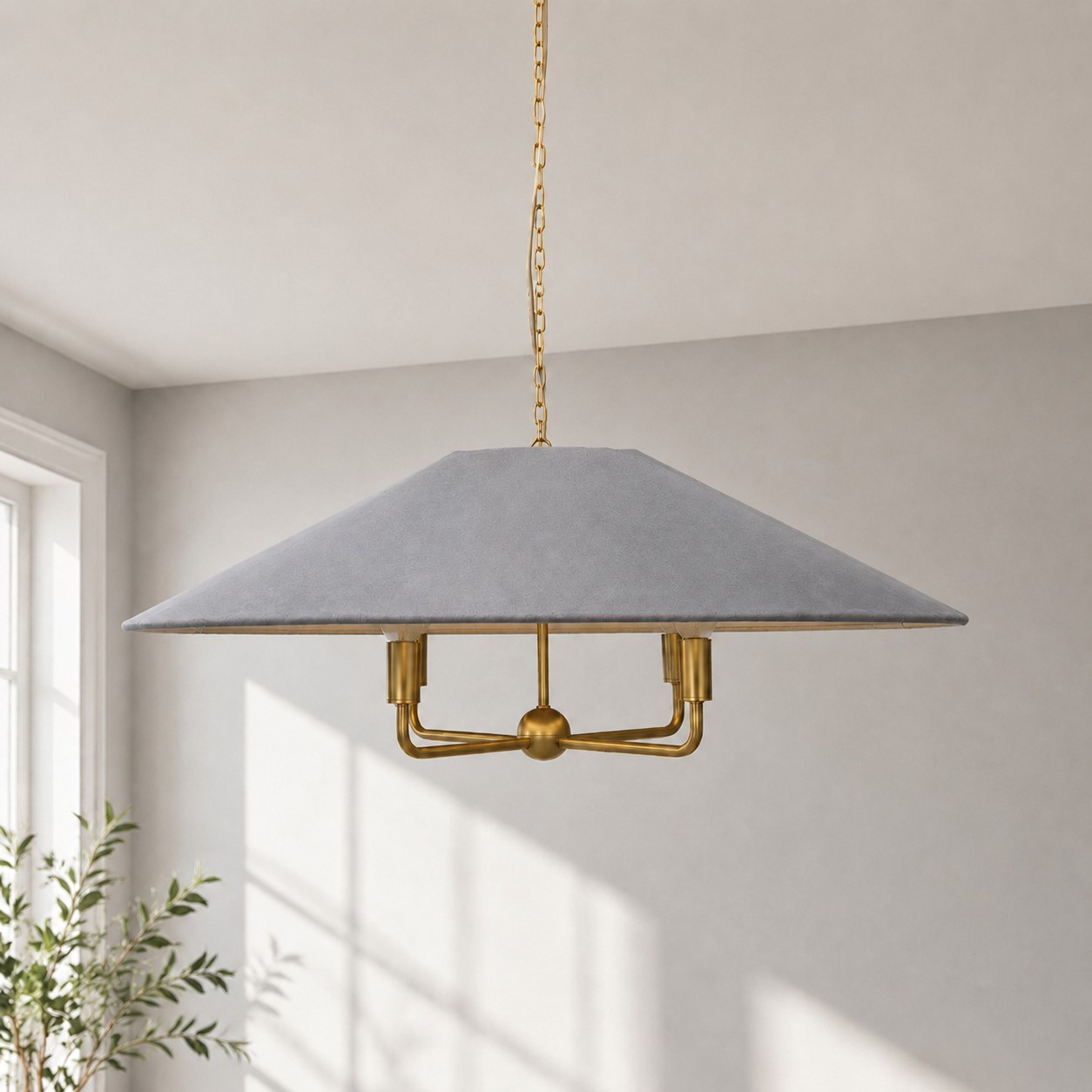 Willow Modern Oversized Fabric Chandelier