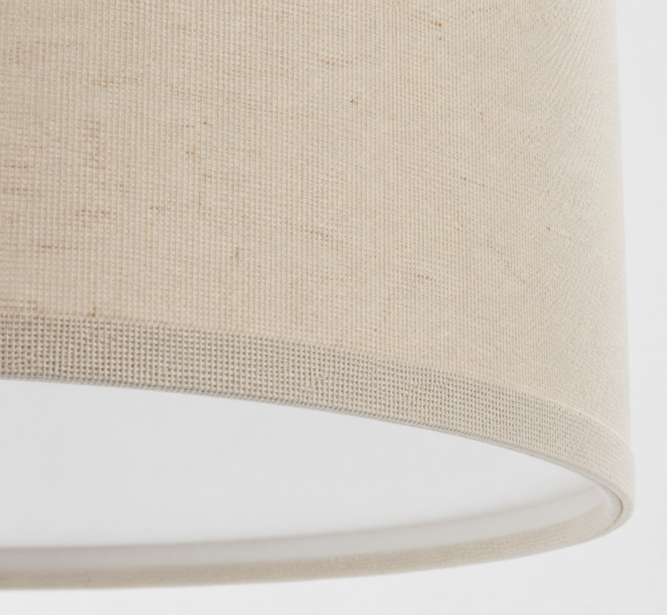 Beckham Minimalist Linen Drum Flush Mount Ceiling Light