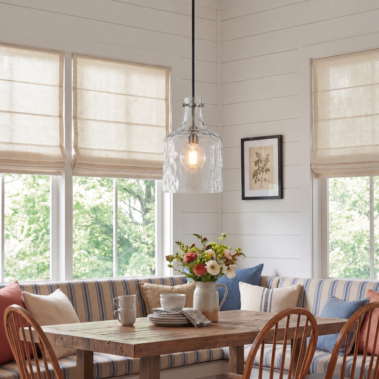 Tydon Minimalist Water Ripple Glass Pendant Light